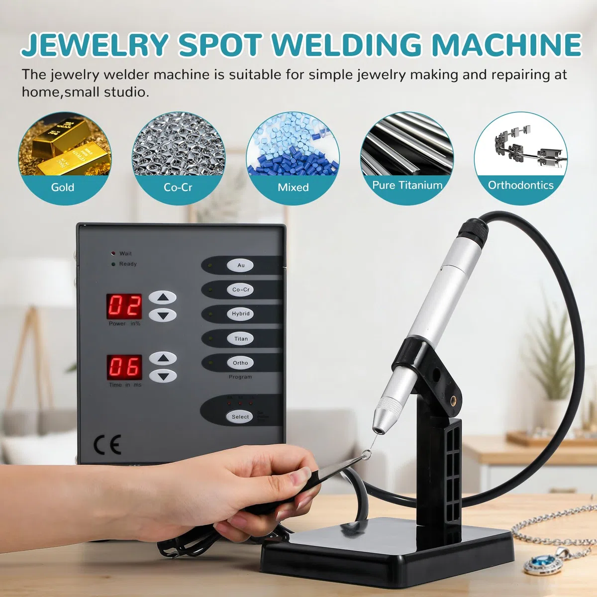 Machine à souder à bijoux, 110 V, portable, à impulsion, argon, pour soudage de bijoux, outils de réparation