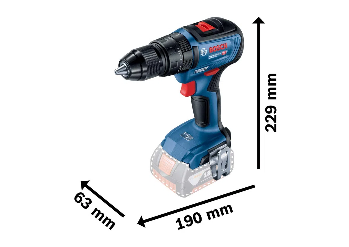 Perceuse visseuse à percussion 18V 2,0Ah Li-Ion GSB 18V-50 06019H5100 Bosch Professional