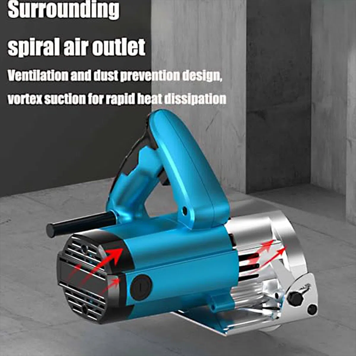 Machine de Découpe de Béton Électrique 4480W Machine de Rainurage Murale Portable Multifonction Profondeur Réglable 0-30 Mm, Outil de Burinage Mural pour Pierre, Brique, Travail du Bois, Tronçonneuse