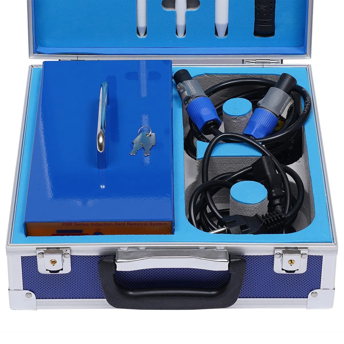 Outil de réparation de bosses électromagnétique professionnel 1380 W - Outil de levage de bosses réglable - Chauffage à induction - Outil de réparation sans flamme - Kit complet - Boîte à outils 220 V