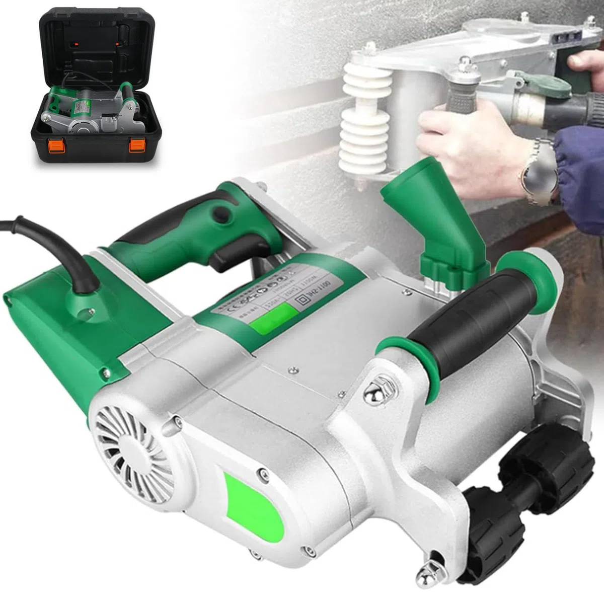 Coupe-mur électrique, machine à rainurer portable pour brique et béton, profondeur de rainure réglable de 20 à 30 mm, idéale pour le travail des métaux et la poursuite murale, coupe de haute précision