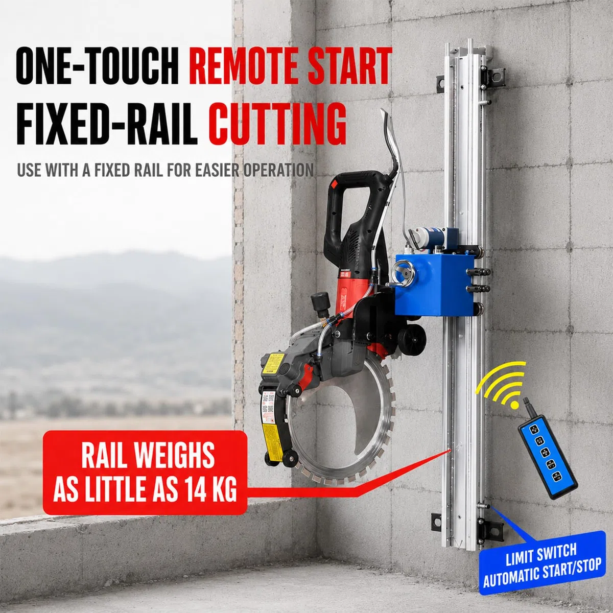 Guide De Rail, Guide Coupe Automatique 150 W –guide De Scie Circulaire, Avec Bras Oscillant Rotatif Et Fin De Course, Conception De Rail Imbriqué. Pour La Coupe De Portes Et Fenêtres 3.0m
