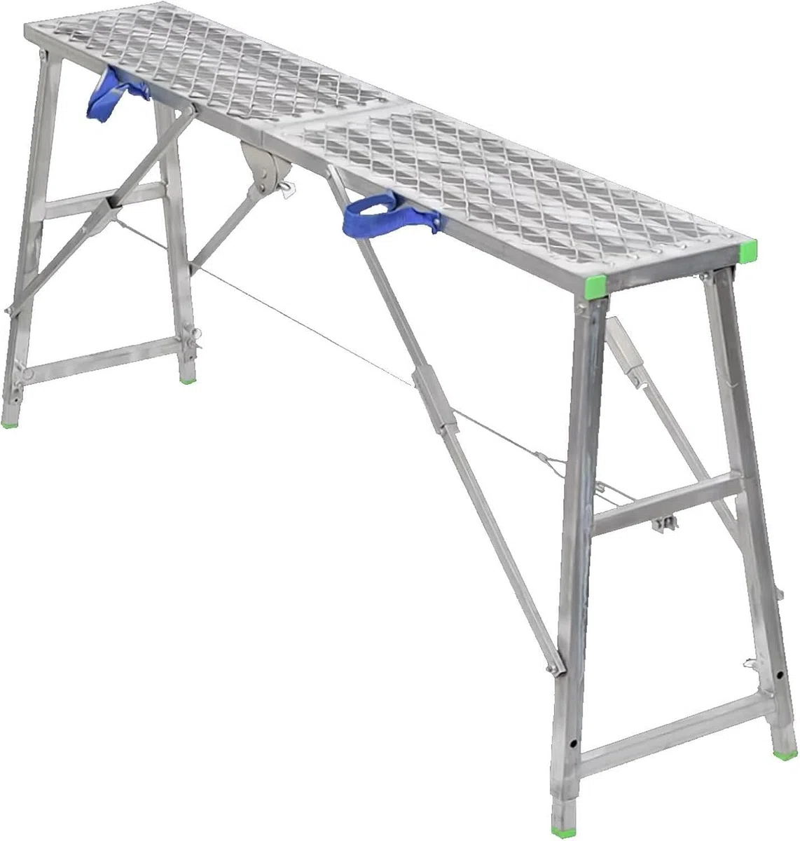 Échafaudage à Plateforme en Acier galvanisé à Hauteur réglable (140 cm), Robuste et Polyvalent, pour Un Usage Domestique et Professionnel.