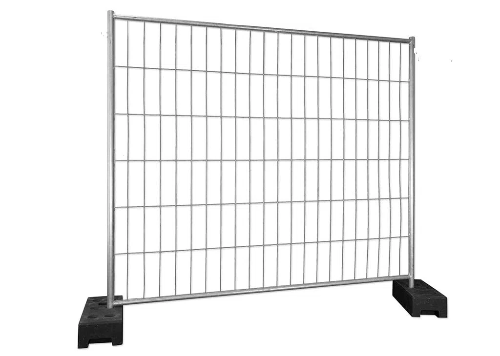 Lot de 10 clôtures de chantier, 11 kg, extra stables, 2,20 x 2,00 m, épaisseur du fil : 3,2 mm, épaisseur de la paroi : environ 1,2 mm en acier pré-galvanisé, clôture mobile, clôture de