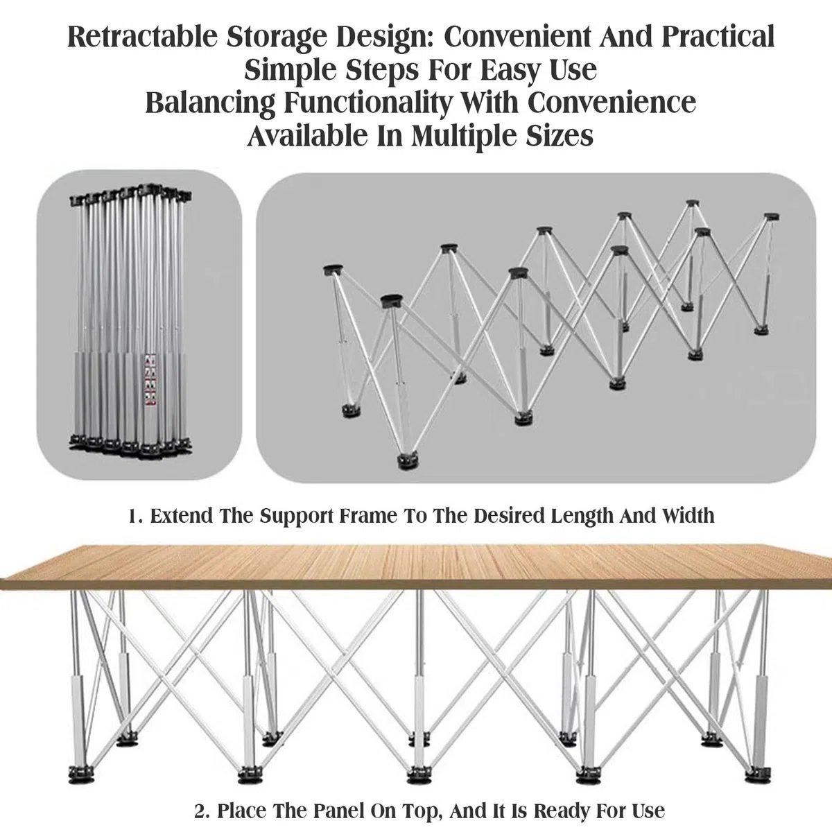 Chevalet de scie pliable robuste avec grande capacité de charge, support de travail portable pour projets professionnels et de bricolage