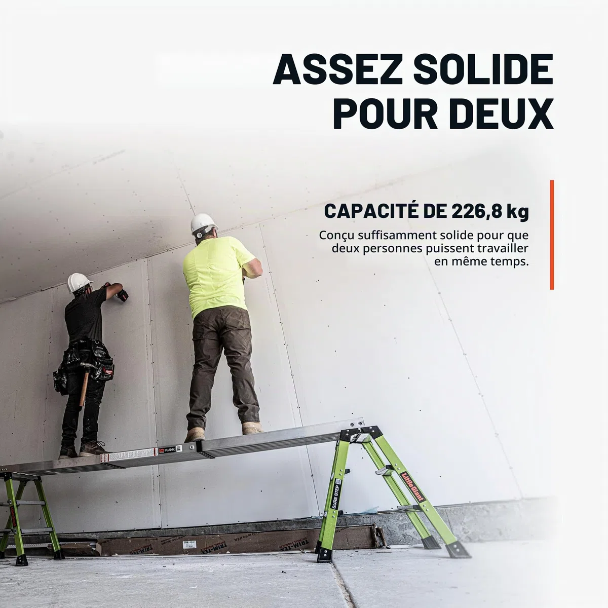 Little Giant Ladder Systems 11069 Planche télescopique de 1,8 à 2,7 m, Gris