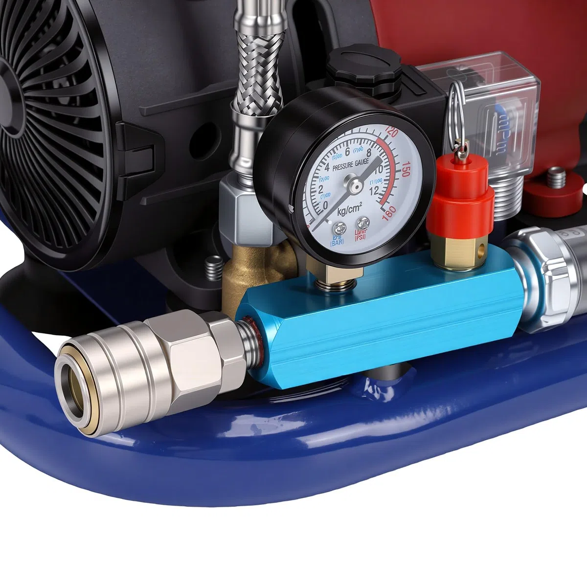 Compresseur D'air sans Fil 350 W, Gonfleur pour Pneus avec Réservoir 1,5 L 8 Bar, Démarrage et Arrêt Automatiques for Gonflage de Pneus et Travail du Bois