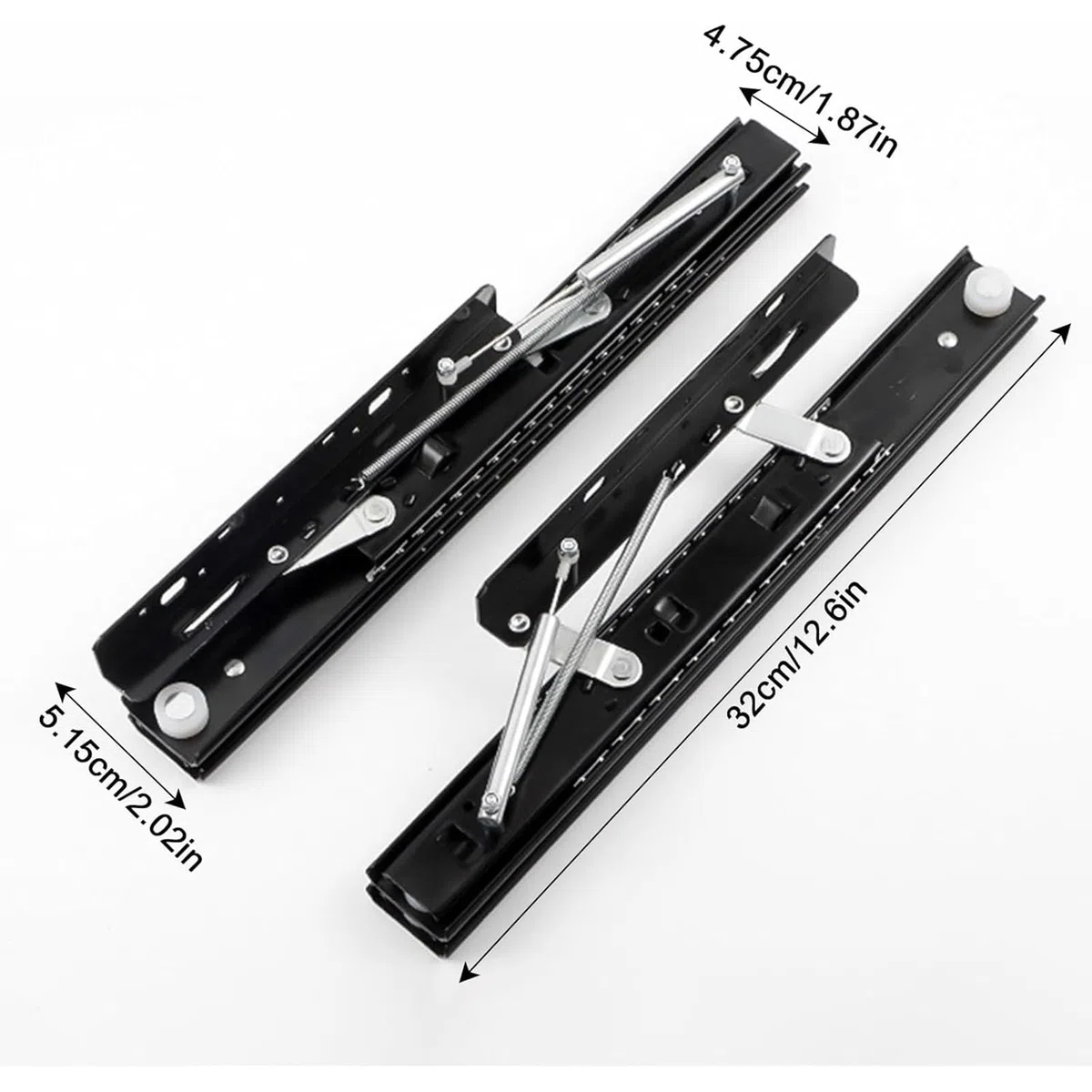 Tiroir Coulissant Cuisine pour Rallonge de Table Hausse-Chute, Glissiere pour Tiroir avec Amortisseur, Roulement a Bille Plateau Coulissant(32cm/12.6in)