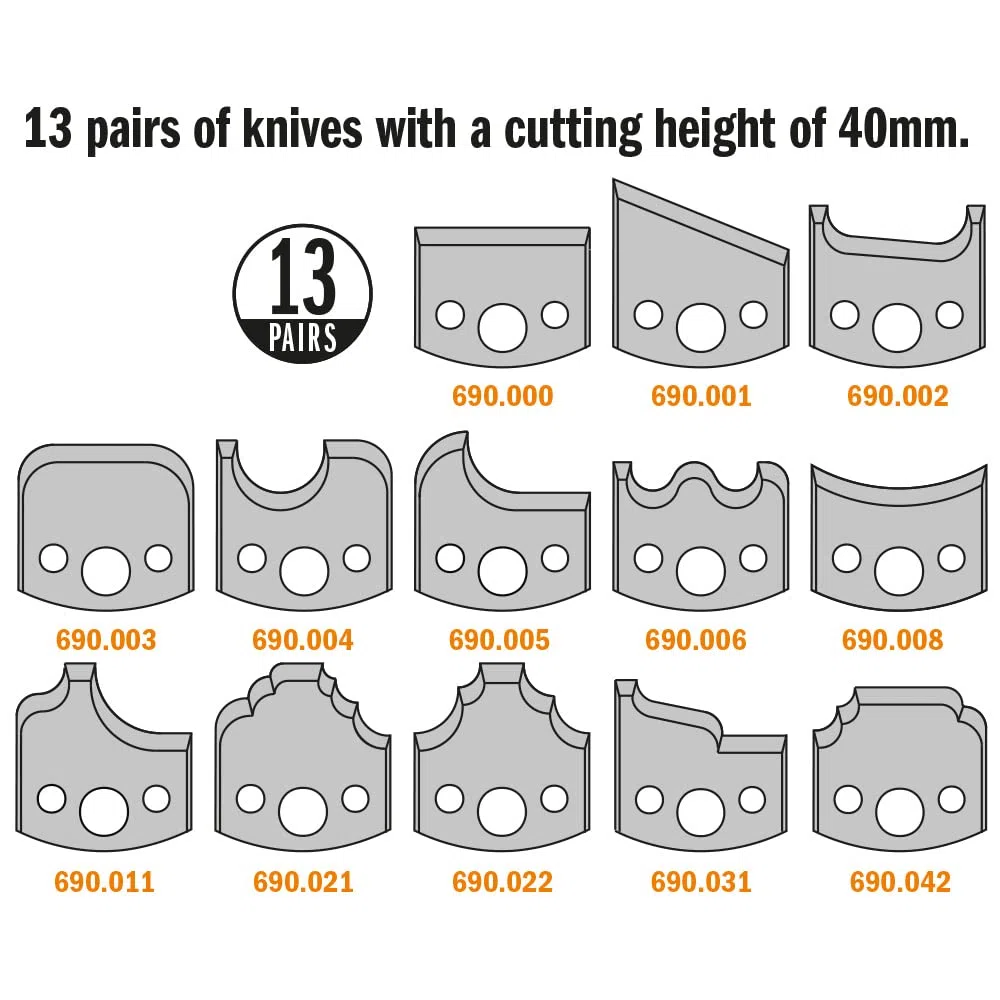 CMT Orange Tools 692.013.06 - Jeux Multiprofils pour Portes sans Limiteur D=100x40x30