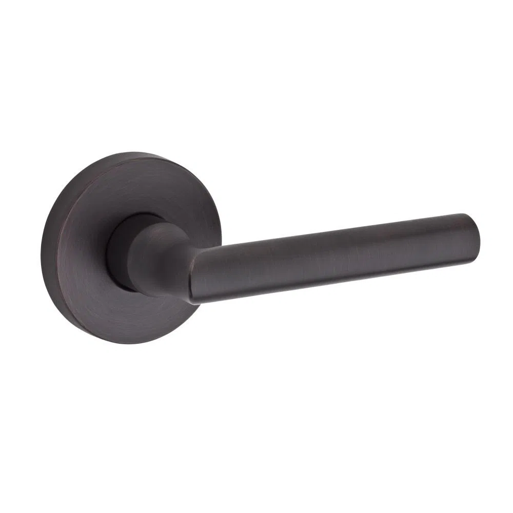 Baldwin HDTUBRCRR112 Reserve Half Dummy Tube with Contemporary Round Rose, Aged Bronze Finish, Right Hand