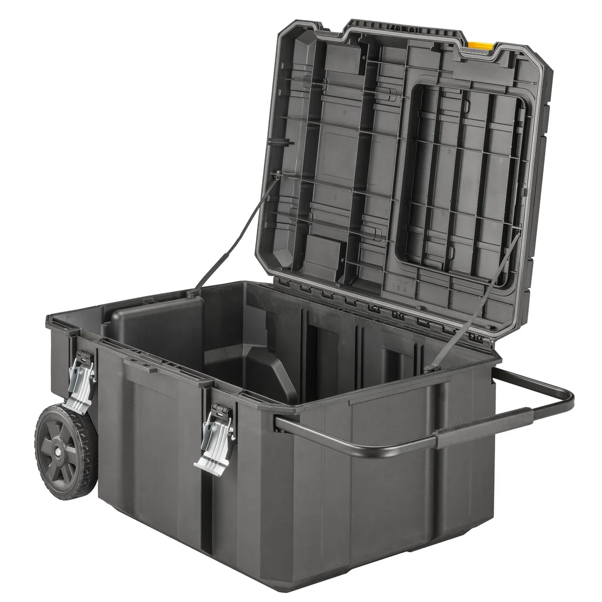 DEWALT Arcón de trasporte TSTAK 113 l pour pros et bricoleurs, fixation fiable, norme technique