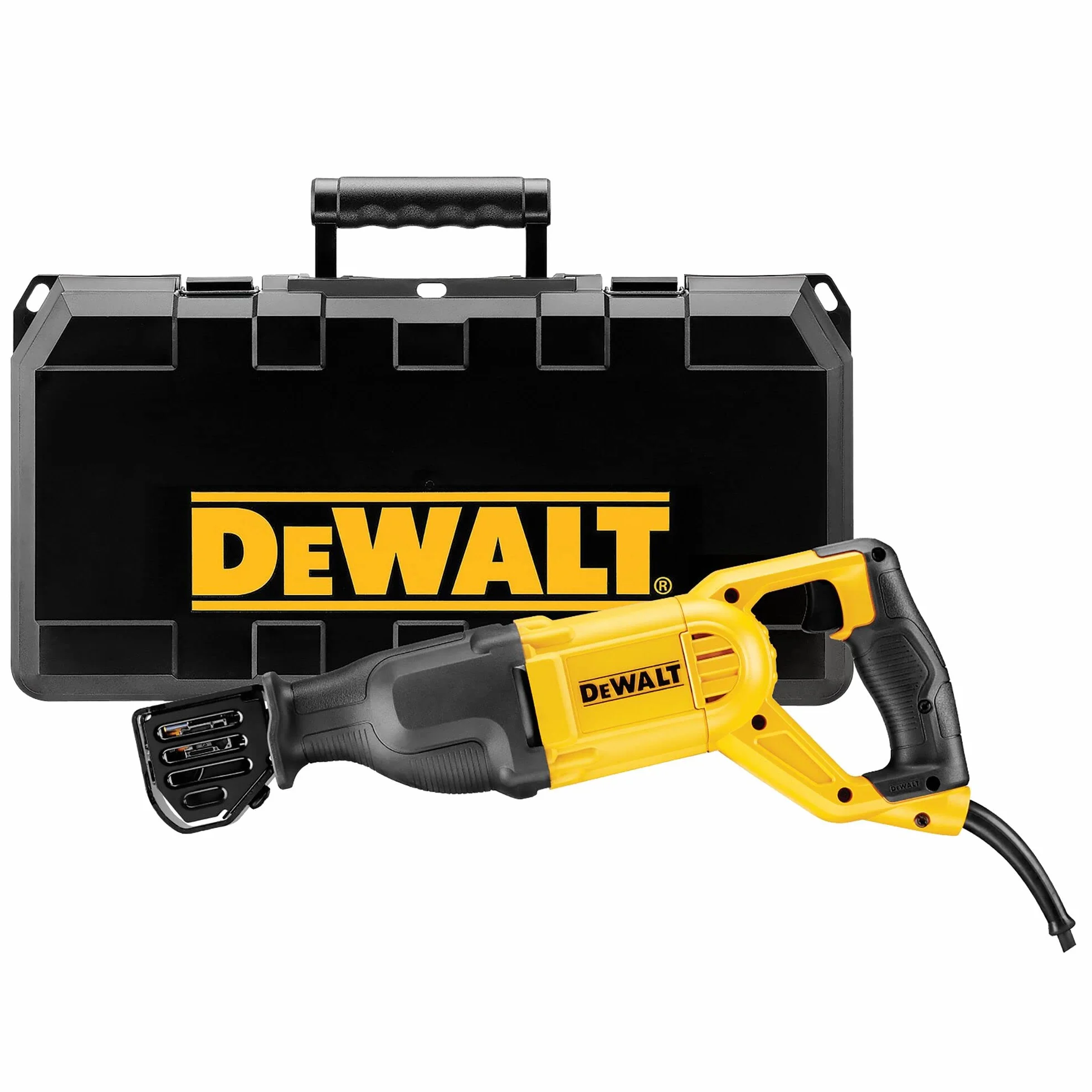 DEWALT DWE305PK-QS Scie sabre filaire - 1100W - Spéciale applications difficiles & Coffret de 8 Lames de Scie Sabre XR Runtime pour la Coupe du Bois et du Métal 152-230mm DT99551-QZ