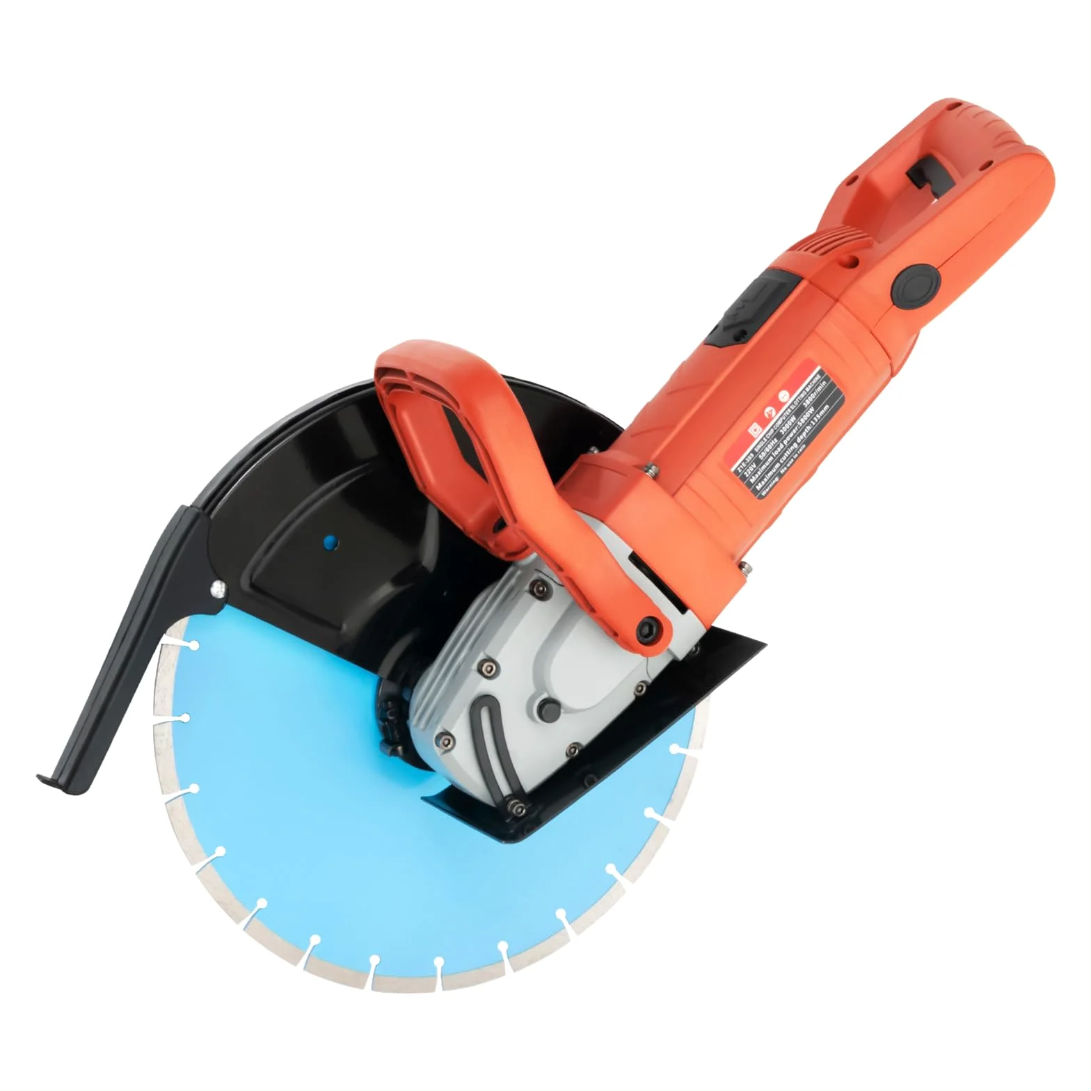 Machine à fendre le béton 3000 W humide/sec, 3800 tr/min, trancheuse unique, découpe de pierre, profondeur de coupe maximale de 135 mm, coupe sans poussière